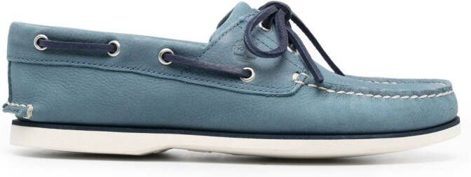 Timberland calf-leather boat shoes Blue