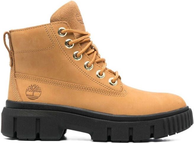 Timberland chunky-sole lace-up boots Brown