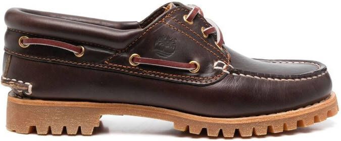 Timberland cleated-sole leather loafers Brown