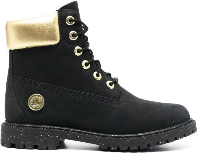 Timberland Heritage metallic-panel boots Black