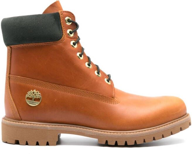 Timberland lace-up leather boots Brown