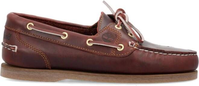 Timberland leather boat shoes Brown