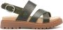Timberland logo-debossed leather sandals Green - Thumbnail 1