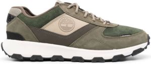 Timberland panelled suede low-top sneakers Green