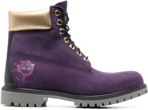 Timberland suede lace-up ankle boots Purple