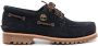 Timberland suede logo-plaque boat shoes Blue - Thumbnail 1