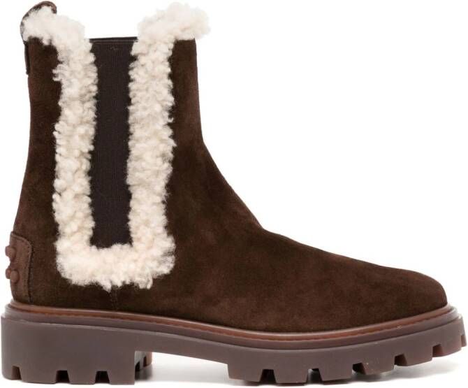 Tod's 45mm leather boots Brown