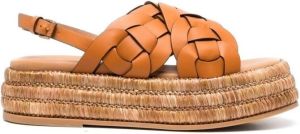 Tod's 45mm woven leather sandals Brown