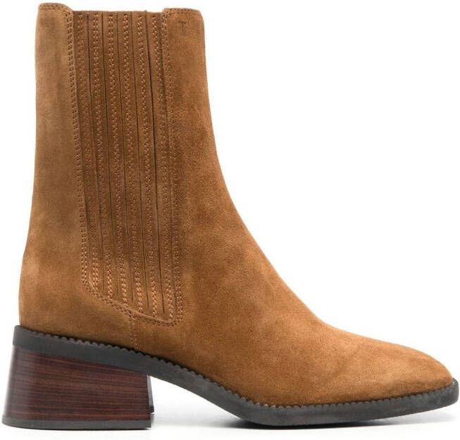 Tod's 55mm suede Chelsea boots Brown