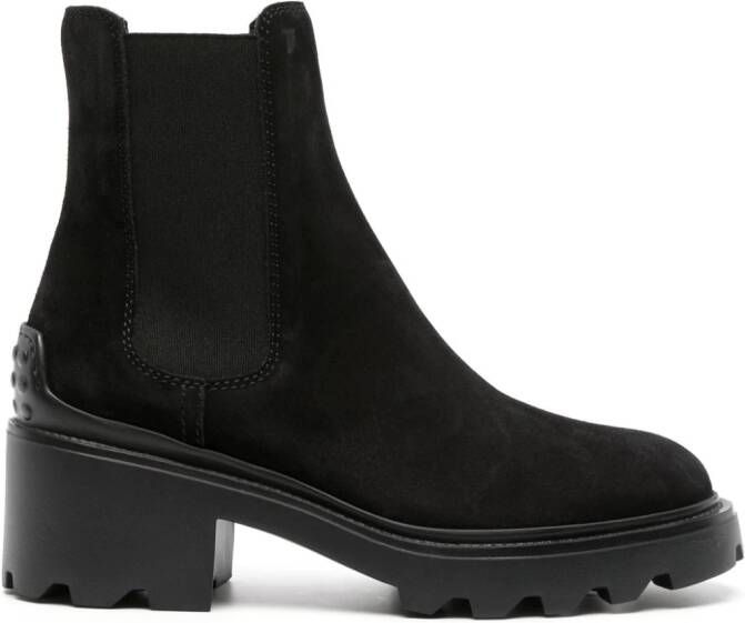 Tod's 60mm suede Chelsea boots Black