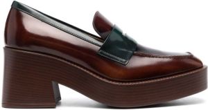 Tod's 75mm leather loafers Brown
