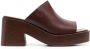 Tod's 80mm leather platform mules Brown - Thumbnail 1