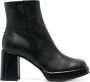Tod's 80mm square-toe leather boots Black - Thumbnail 1