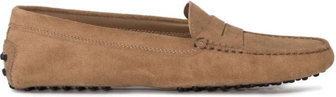 Tod's almond toe loafers Brown