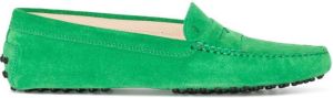 Tod's almond toe loafers Green