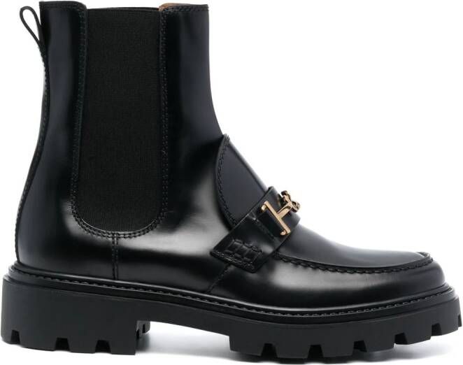 Tod's buckle-detail ankle boots Black