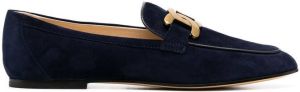 Tod's buckle strap loafers Blue