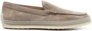 Tod's calf-suede moccasins Grey