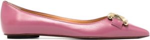 Tod's chain-detail ballerina shoes Purple