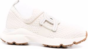 Tod's chain-embellished woven sneakers White