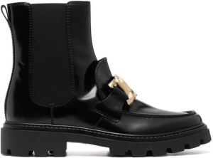 Tod's chain-link detail boots Black