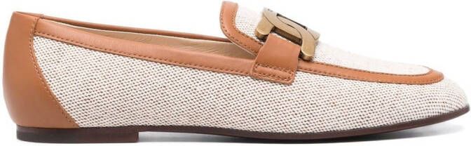 Tod's chain-link detail loafers Neutrals