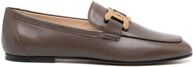 Tod's chain-strap loafers Brown
