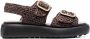 Tod's chunky woven raffia sandals Brown - Thumbnail 1