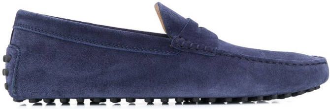 Tod's City Gommino Driving textured loafers Blue