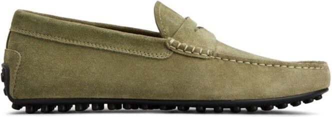 Tod's City Gommino suede loafers Green