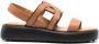 Tod's cut-out chain leather sandals Brown - Thumbnail 1