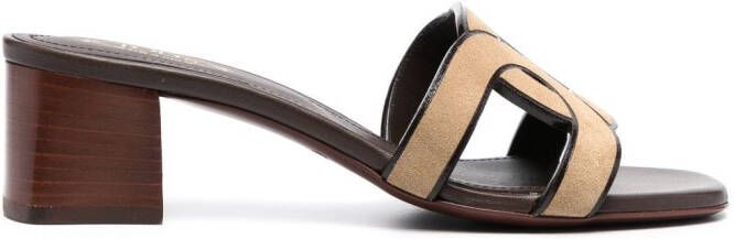 Tod's cut-out leather mules Neutrals
