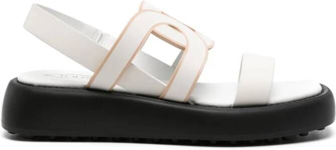 Tod's cut-out leather sandals White