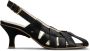 Tod's cut-out sling-back leather pumps Black - Thumbnail 1