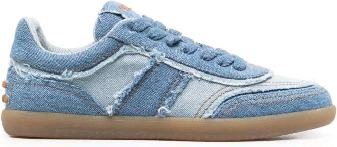 Tod's denim panelled sneakers Blue