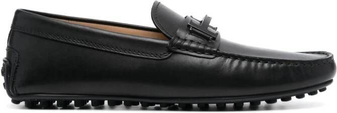 Tod's Double T Gommino leather loafers Black