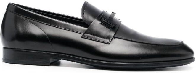 Tod's Double T leather loafers Black