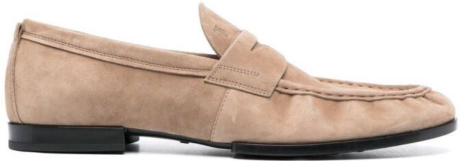 Tod's embossed-logo detail loafers Neutrals