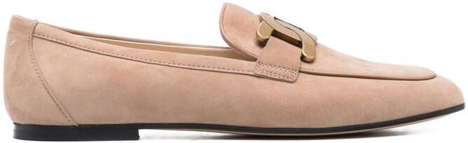 Tod's engraved chain-link loafers Neutrals