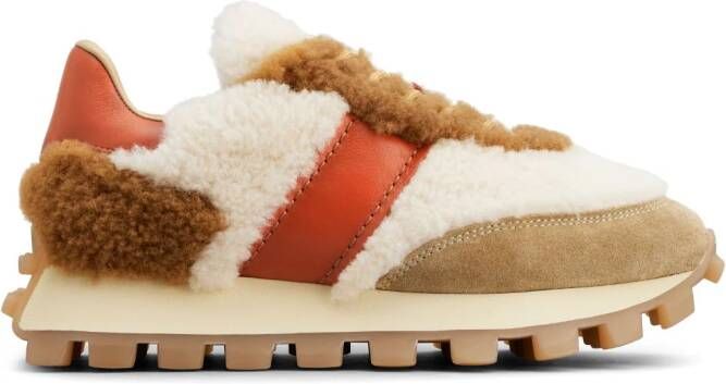 Tod's faux-shearling sneakers Neutrals
