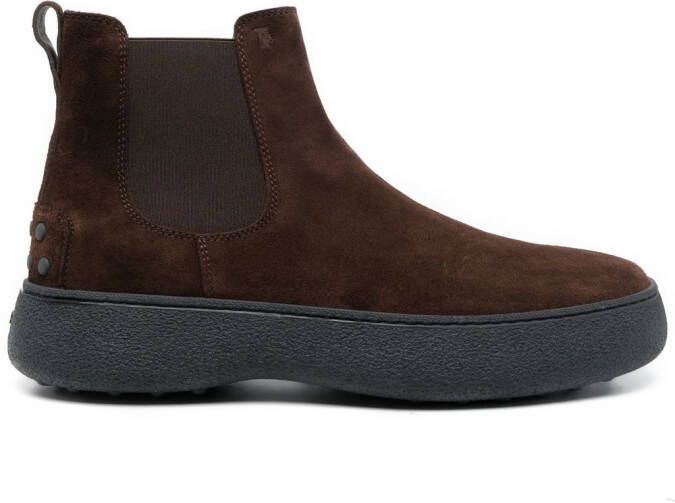 Tod's flatform ankle boots Brown
