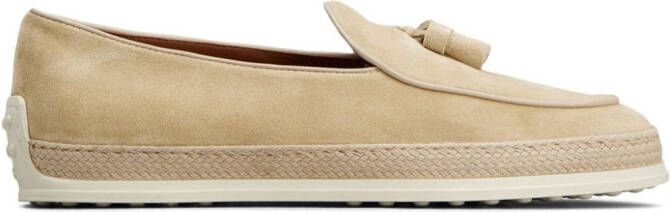 Tod's Gomma suede mocassin loafers Neutrals