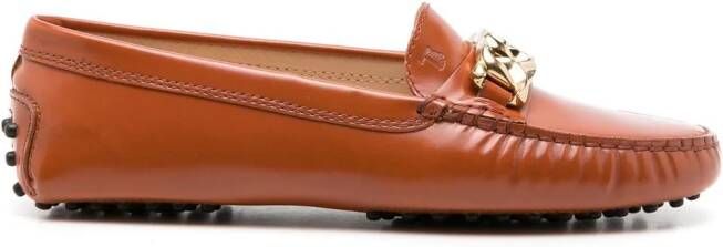 Tod's Gommini chain-link loafers Brown