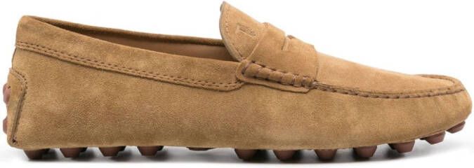Tod's Gommino Bubble suede loafers Neutrals