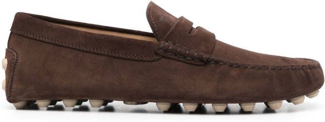 Tod's Gommino calf-suede loafers Brown