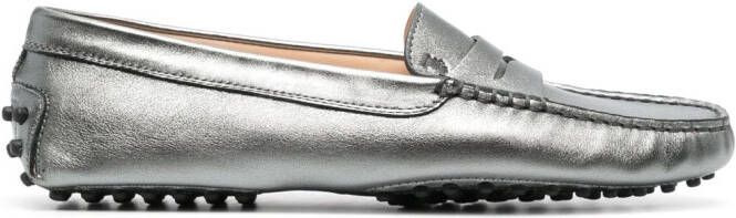 Tod's Gommino Driving leather loafers Silver