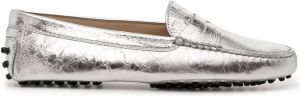 Tod's Gommino driving shoes Silver