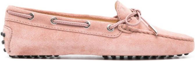 Tod's Gommino Driving suede loafers Pink