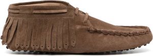 Tod's Gommino fringe-trim desert boots Brown
