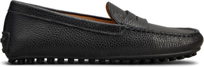 Tod's Gommino grained-leather loafers Black